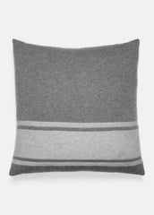 Cashmere Jersey Stripe Pillow in Pillows & Blankets - MEDIUM HEATHER GREY | VINCE Women