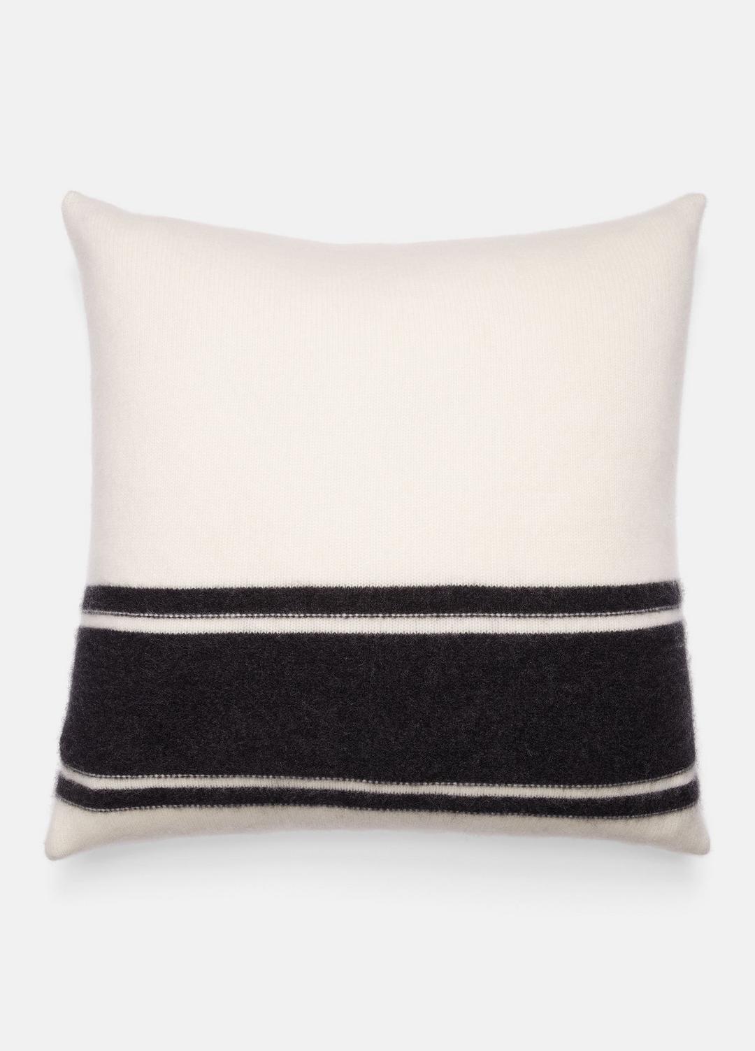 Cashmere Jersey Stripe Pillow in Pillows & Blankets - BLANC | VINCE Women