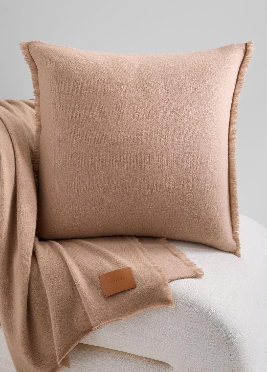 Cashmere Reverse Jersey Pillow in Pillows & Blankets - CAMEL | VINCE Women