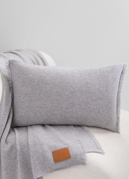Cashmere Reverse Jersey Rectangle Pillow in Pillows & Blankets - HEATHER GREY | VINCE Women