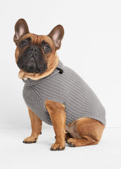 Wool and Cashmere Shaker-Stitch Dog Sweater in Dog Accessories - HEATHER GREY | VINCE Women