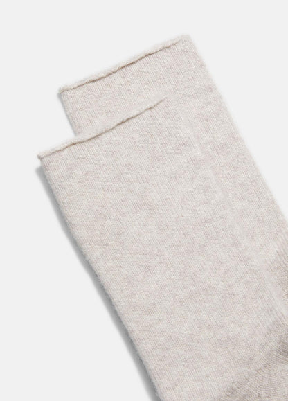 Women's Cashmere Jersey Short Sock in Accessories - HEATHER MARBLE | VINCE Women