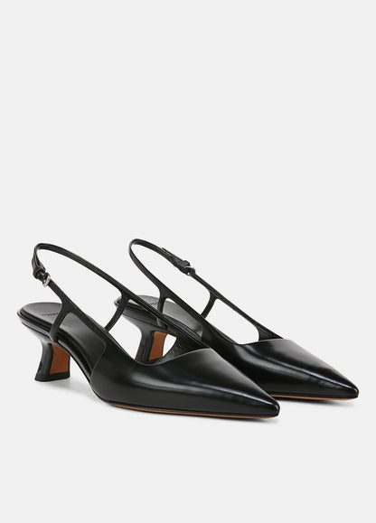 Bianca Leather Slingback Heel in Vince Products Women - BLACK | VINCE Women