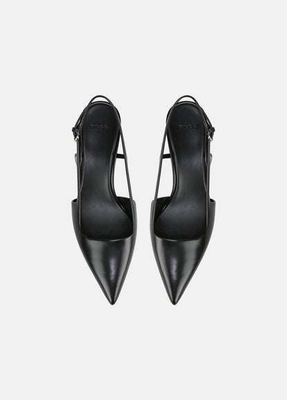Bianca Leather Slingback Heel in Vince Products Women - BLACK | VINCE Women