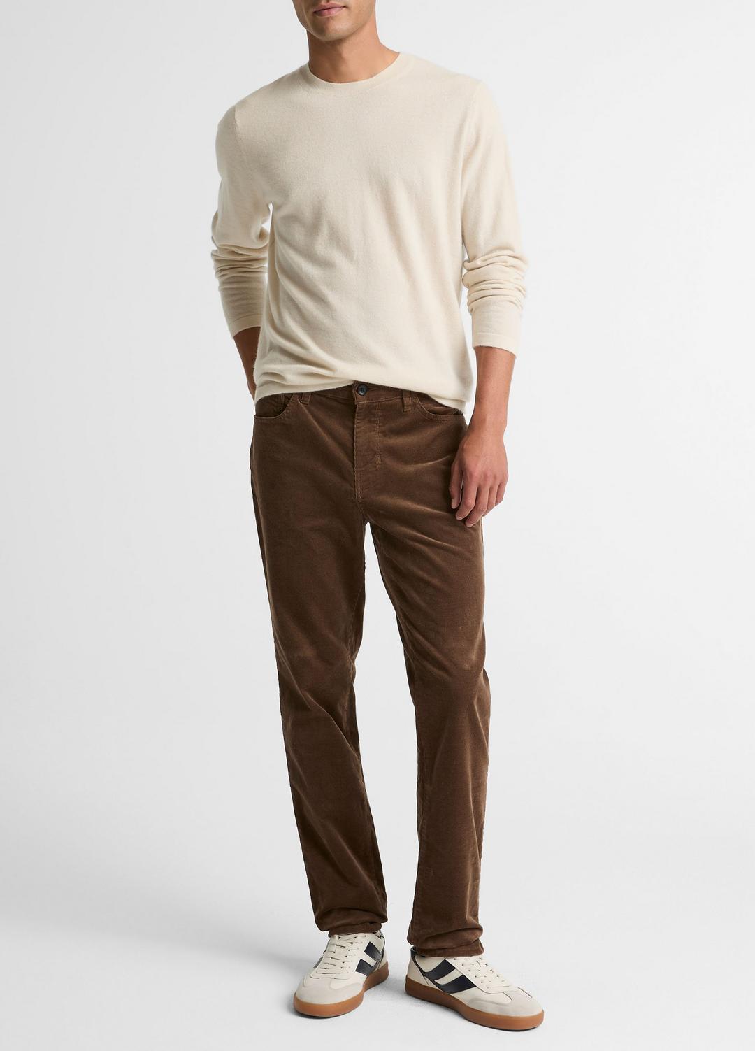 Dylan Slim 5-Pocket Stretch-Cotton Corduroy Pant in Trousers - LIGHT MISSION | VINCE Men