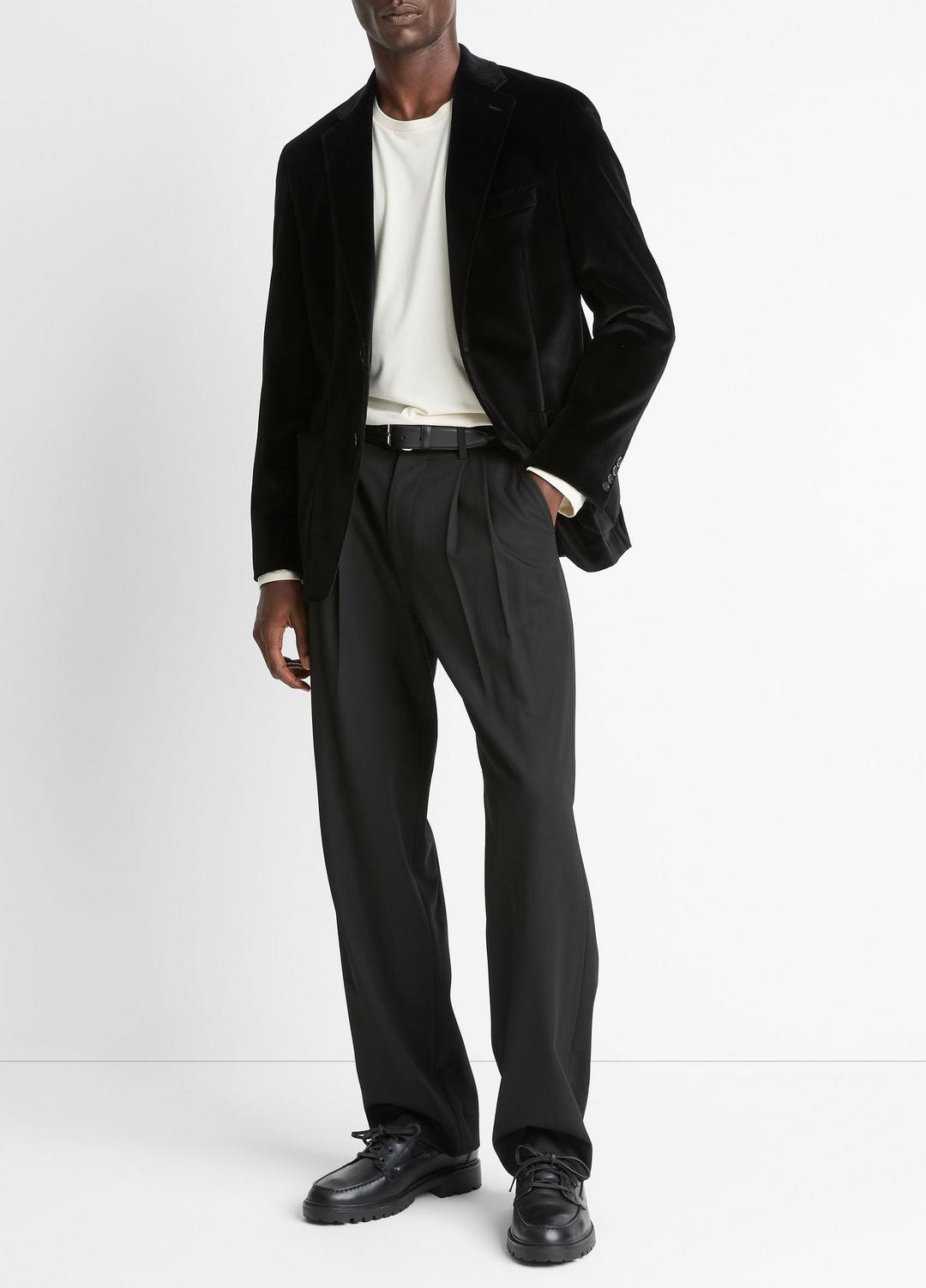 Cotton Velvet Classic Sport Coat in Blazers - BLACK | VINCE Men