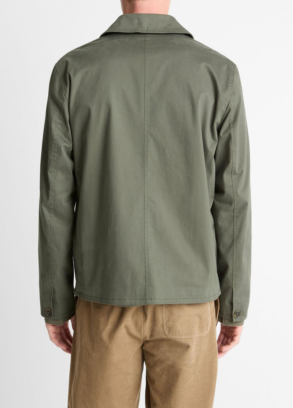 Italian Peached Stretch-Cotton Jacket in Jackets - SYCAMORE | VINCE Men