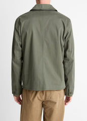 Italian Peached Stretch-Cotton Jacket in Jackets - SYCAMORE | VINCE Men