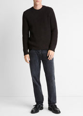 Utility Shaker Merino Wool Sweater in Crew Neck - HEATHER MISSION | VINCE Men