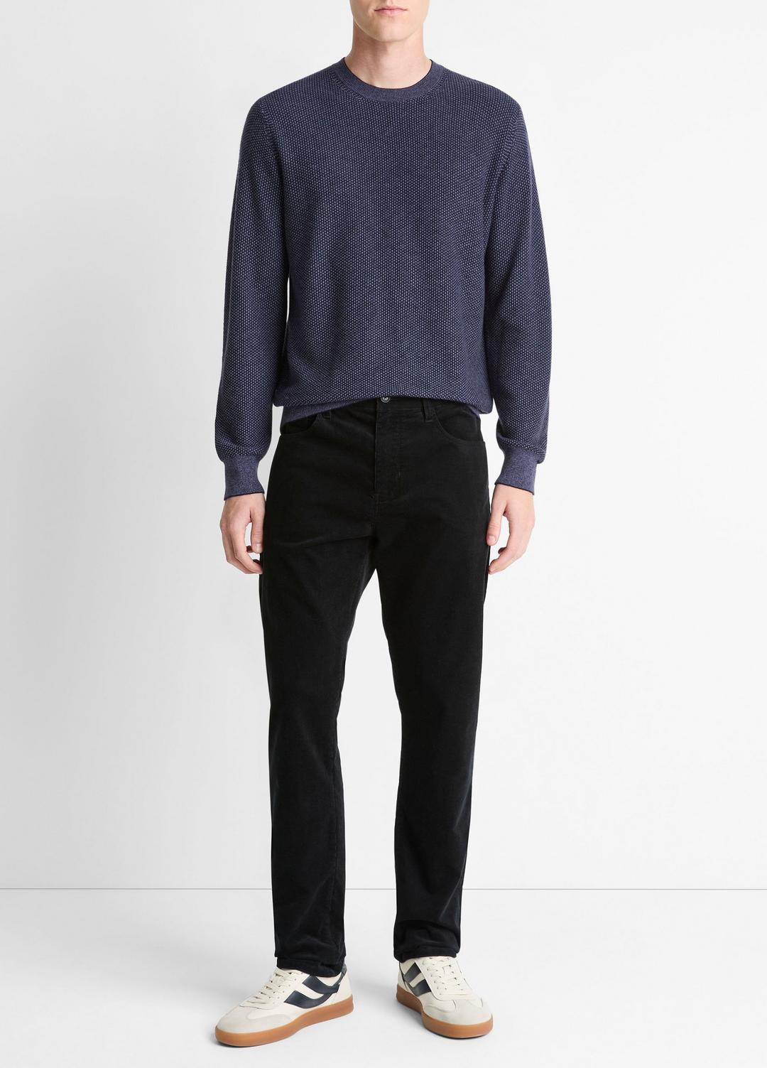 Dylan Slim 5-Pocket Stretch-Cotton Corduroy Pant in Trousers - BLACK | VINCE Men