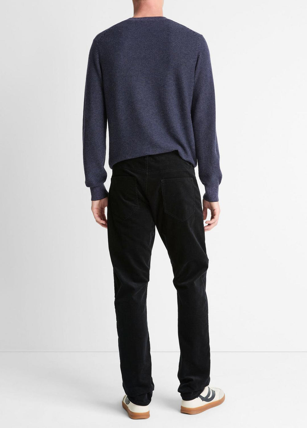 Dylan Slim 5-Pocket Stretch-Cotton Corduroy Pant in Trousers - BLACK | VINCE Men