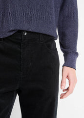 Dylan Slim 5-Pocket Stretch-Cotton Corduroy Pant in Trousers - BLACK | VINCE Men