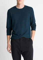 Pima Cotton Piqué Long-Sleeve T-Shirt in Long Sleeve - RAPIDS | VINCE Men