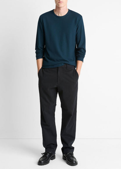 Pima Cotton Piqué Long-Sleeve T-Shirt in Long Sleeve - RAPIDS | VINCE Men