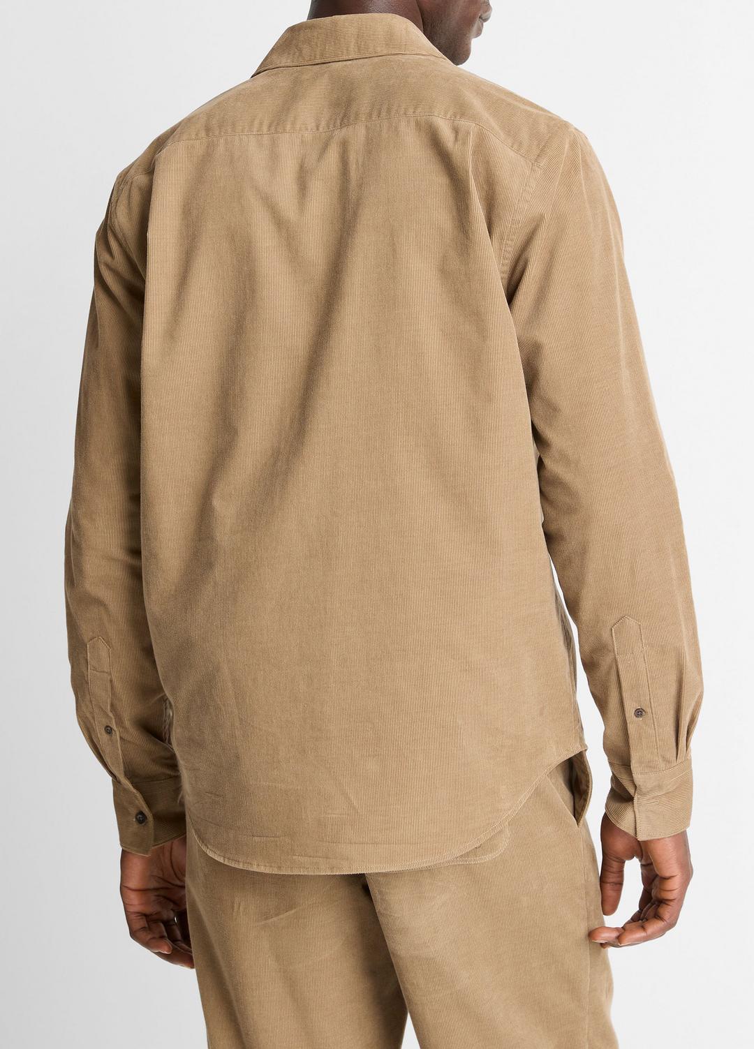 Italian Cotton Corduroy Button-Front Shirt in Long Sleeve - TETON | VINCE Men