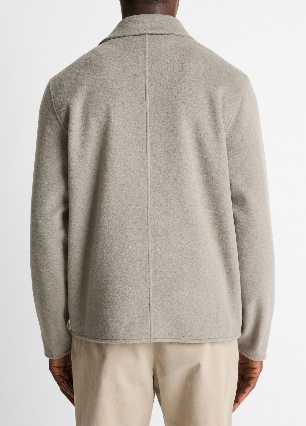 Double-Knit Chore Jacket in Jackets - DARK DUNE/LIGHT DUNE | VINCE Men
