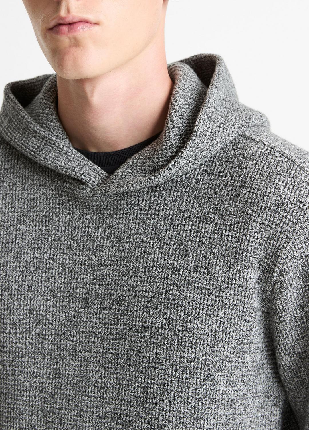 Brushed Waffle Hoodie in Sweatshirts & Hoodies - HEATHER BLACK | VINCE Men
