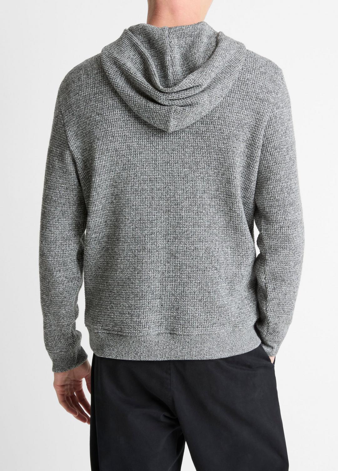 Brushed Waffle Hoodie in Sweatshirts & Hoodies - HEATHER BLACK | VINCE Men