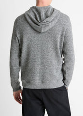 Brushed Waffle Hoodie in Sweatshirts & Hoodies - HEATHER BLACK | VINCE Men