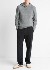 Brushed Waffle Hoodie in Sweatshirts & Hoodies - HEATHER BLACK | VINCE Men