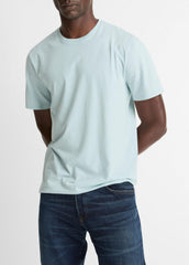 Pima Cotton Crew Neck T-Shirt in Short Sleeve - DARK CASCADE | VINCE Men