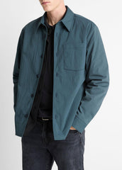 Insulated Tech-Cotton Shirt Jacket in Shirt Jackets - CLEAR LAKE | VINCE Men