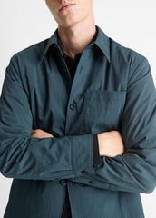 Insulated Tech-Cotton Shirt Jacket in Shirt Jackets - CLEAR LAKE | VINCE Men