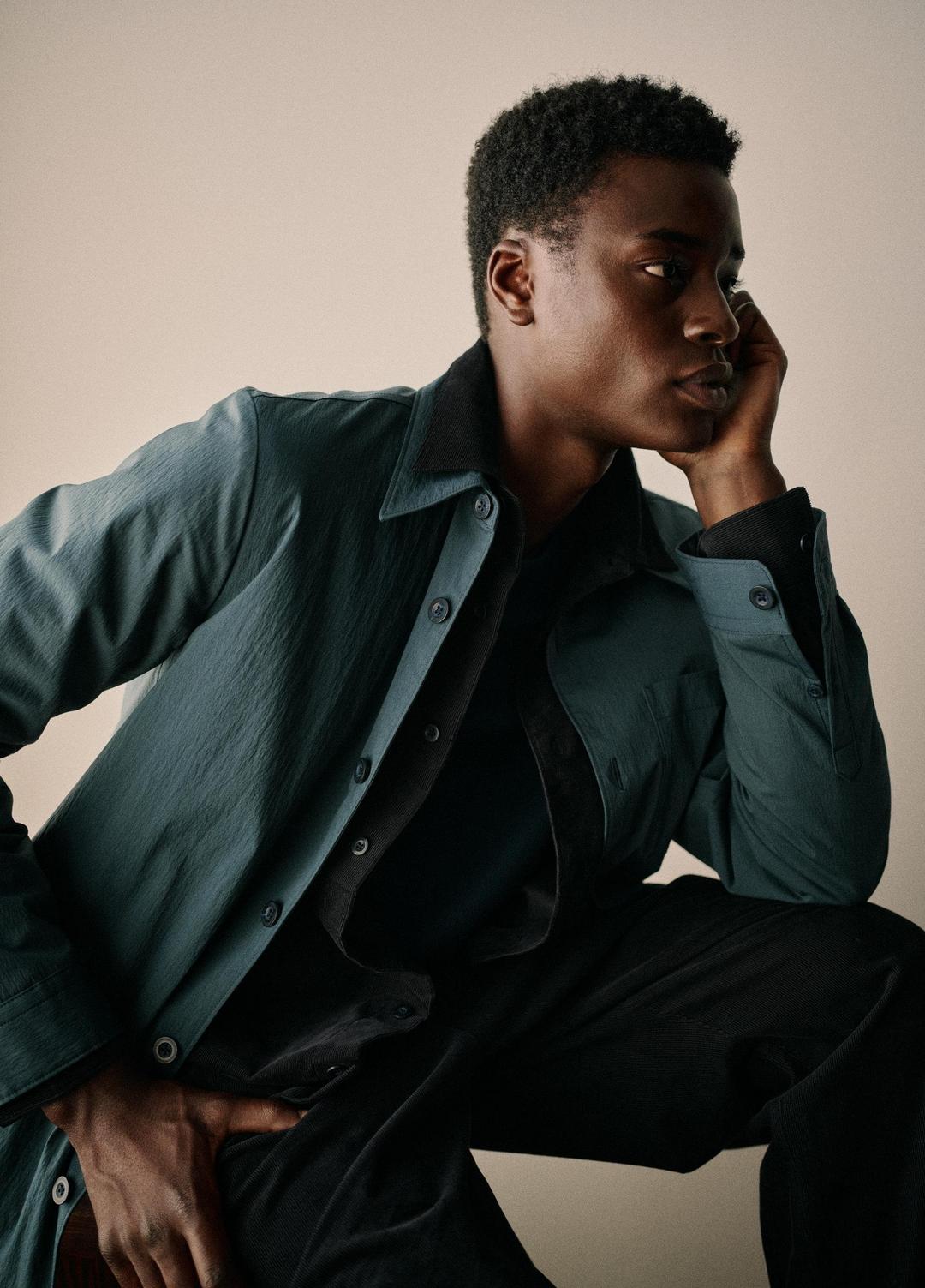 Insulated Tech-Cotton Shirt Jacket in Shirt Jackets - CLEAR LAKE | VINCE Men