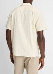 Union Stripe Cotton Short-Sleeve Loop-Collar Shirt in Short Sleeve - MEADOWLARK | VINCE Men