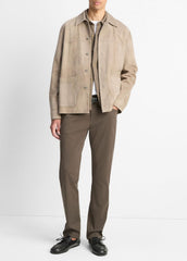 Suede Shirt Jacket in Shirt Jackets - PUTTY | VINCE Men