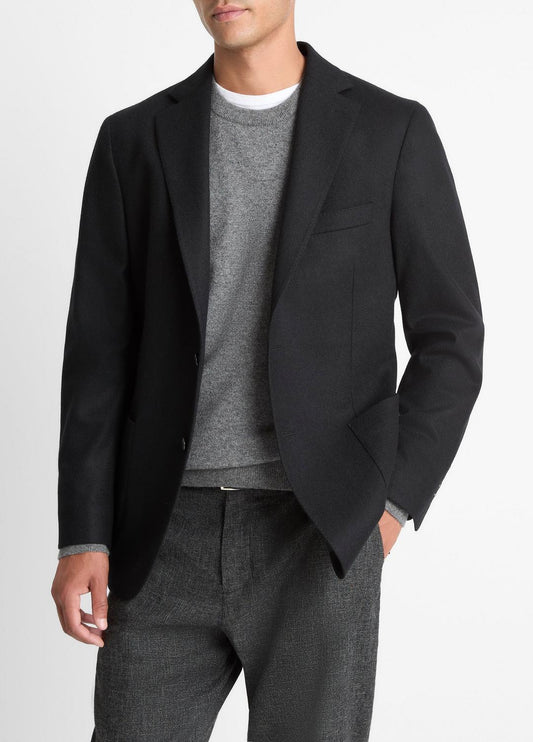Cashmere Relaxed Sport Coat in Blazers - BLACK | VINCE Men