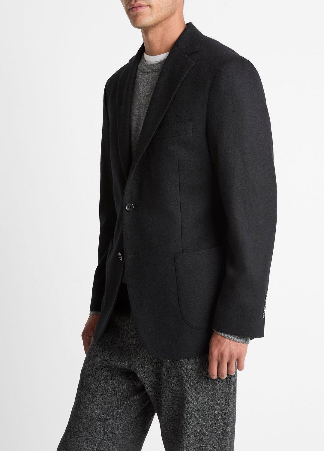 Cashmere Relaxed Sport Coat in Blazers - BLACK | VINCE Men