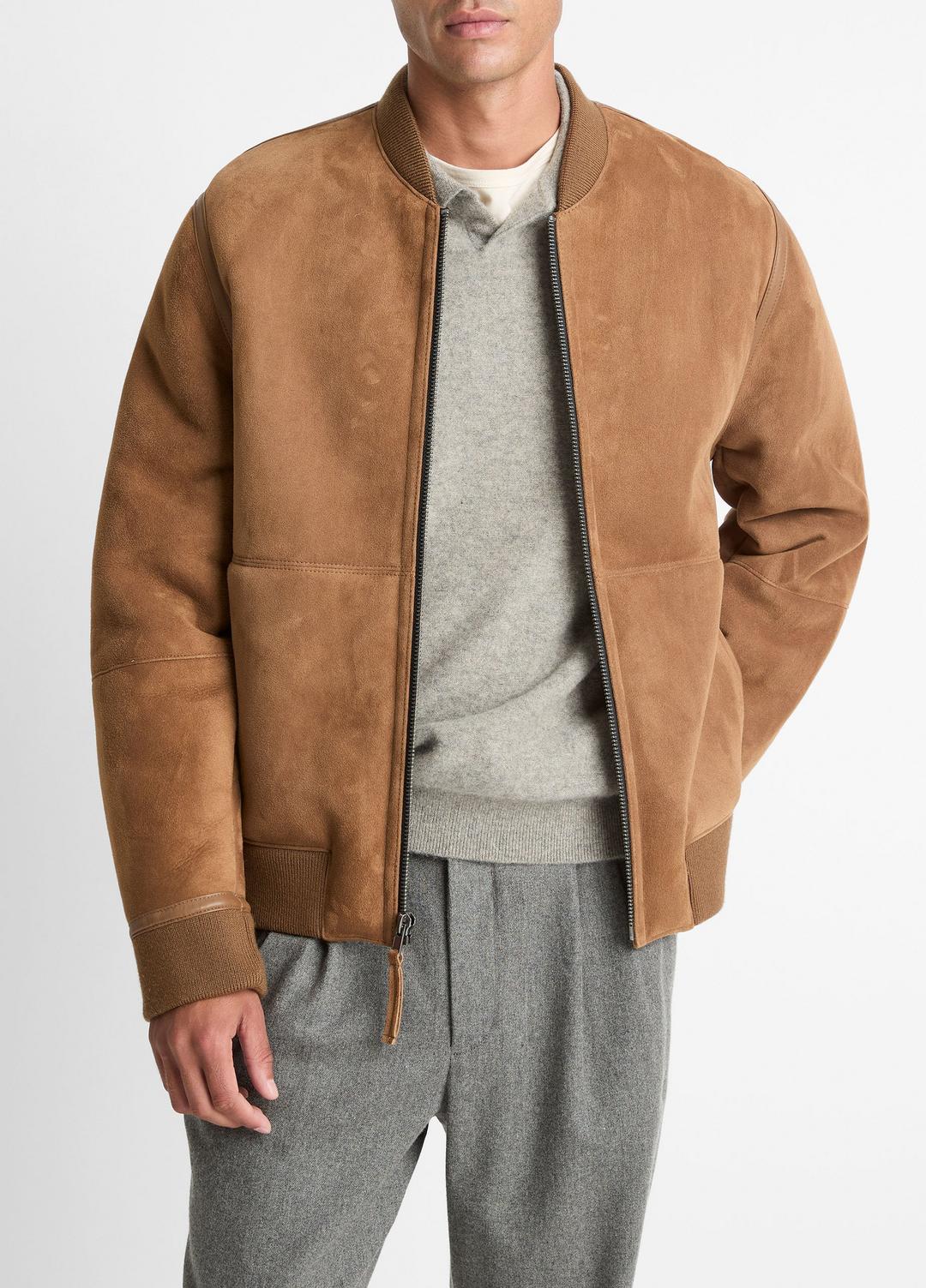 Shearling Bomber Jacket in Jackets - HIGHLAND | VINCE Men