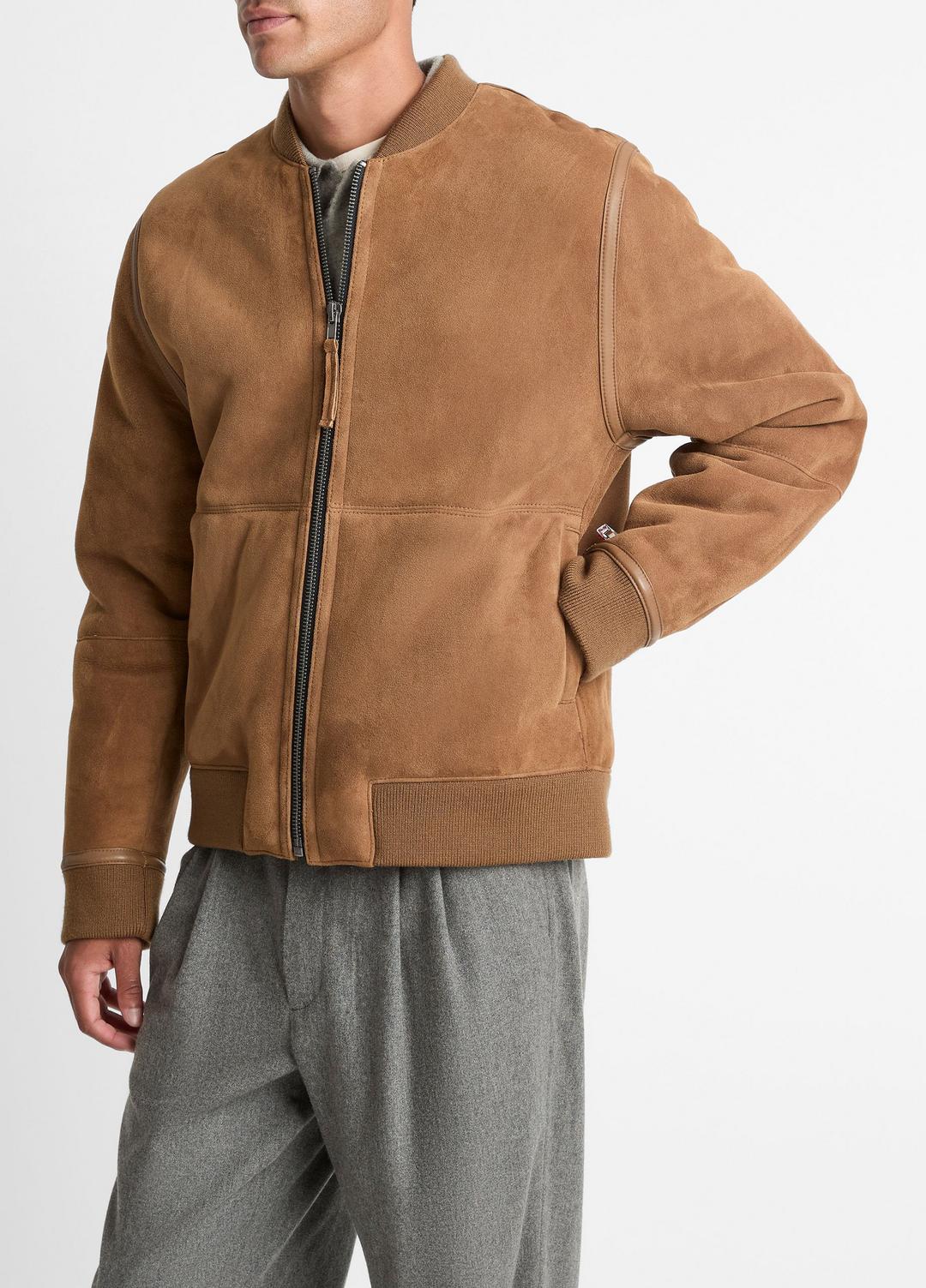 Shearling Bomber Jacket in Jackets - HIGHLAND | VINCE Men