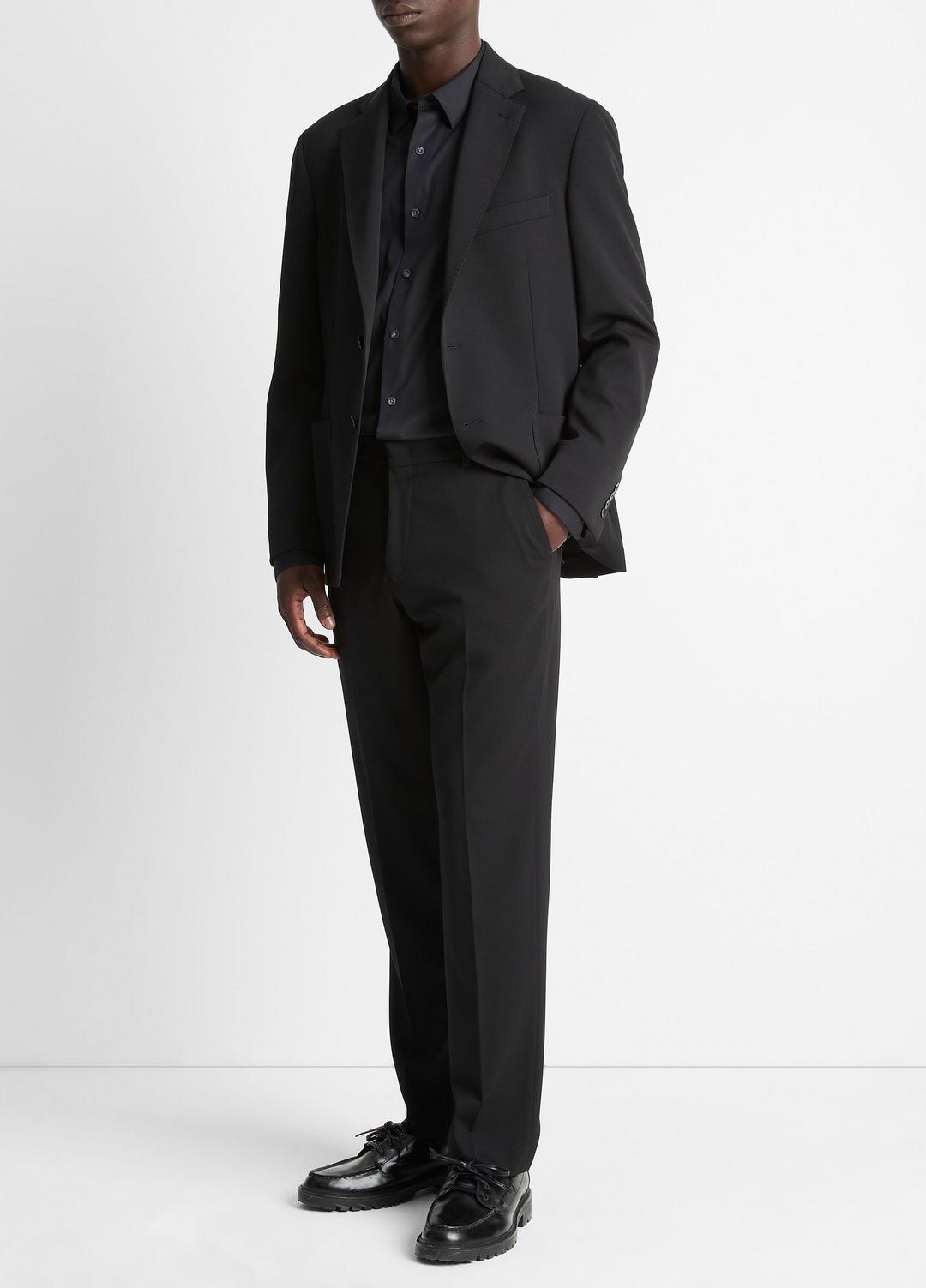 Stretch-Wool Classic Pant in Trousers - BLACK | VINCE Men