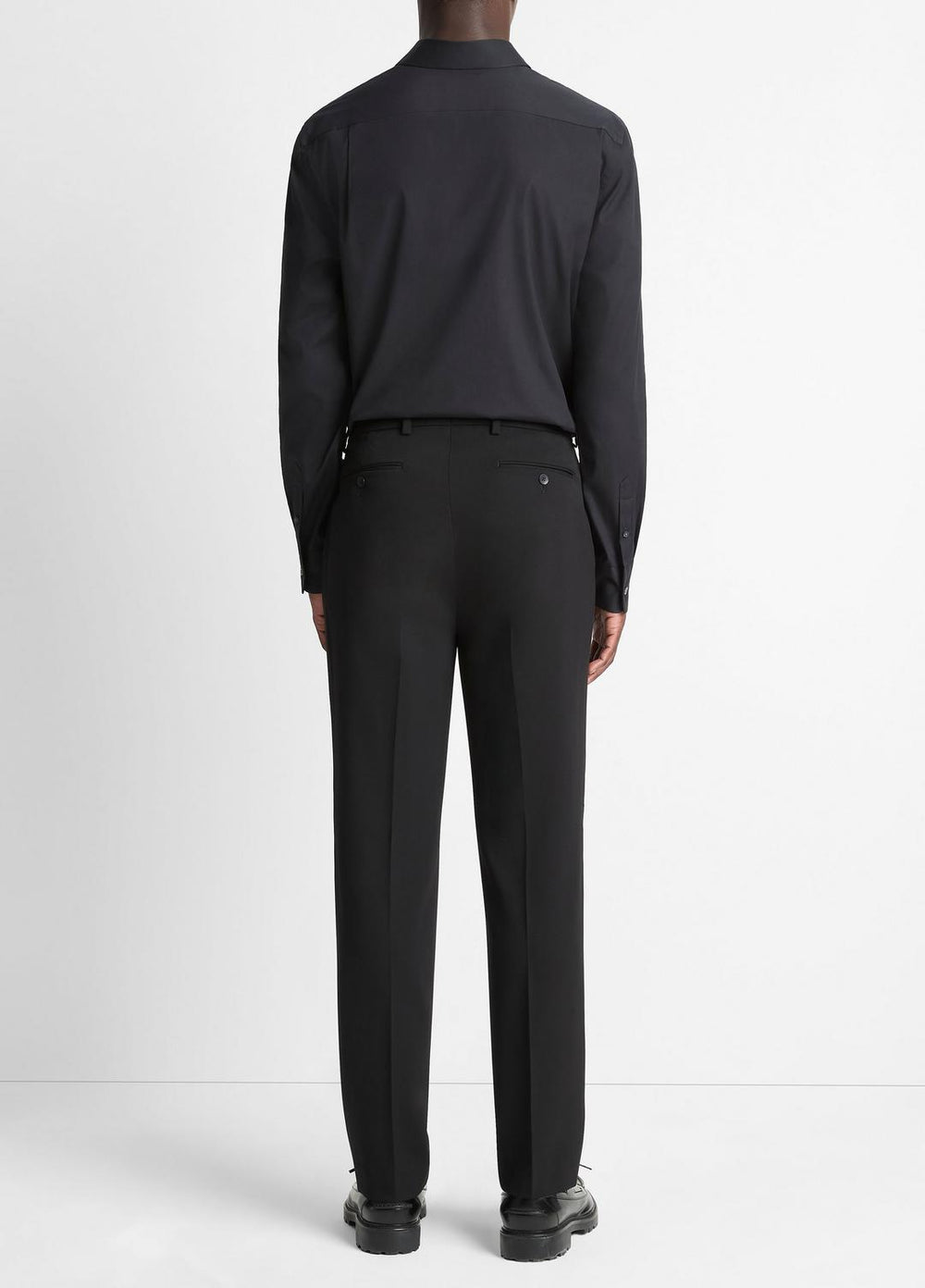 Stretch-Wool Classic Pant in Trousers - BLACK | VINCE Men
