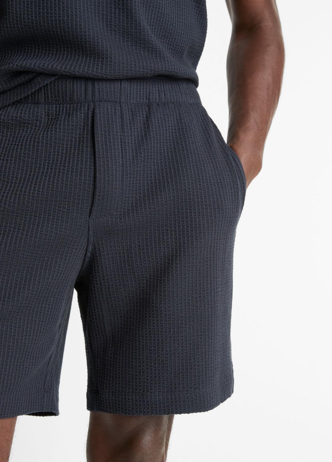 Seersucker-Knit Stretch-Cotton Short in Shorts - COASTAL BLUE | VINCE Men