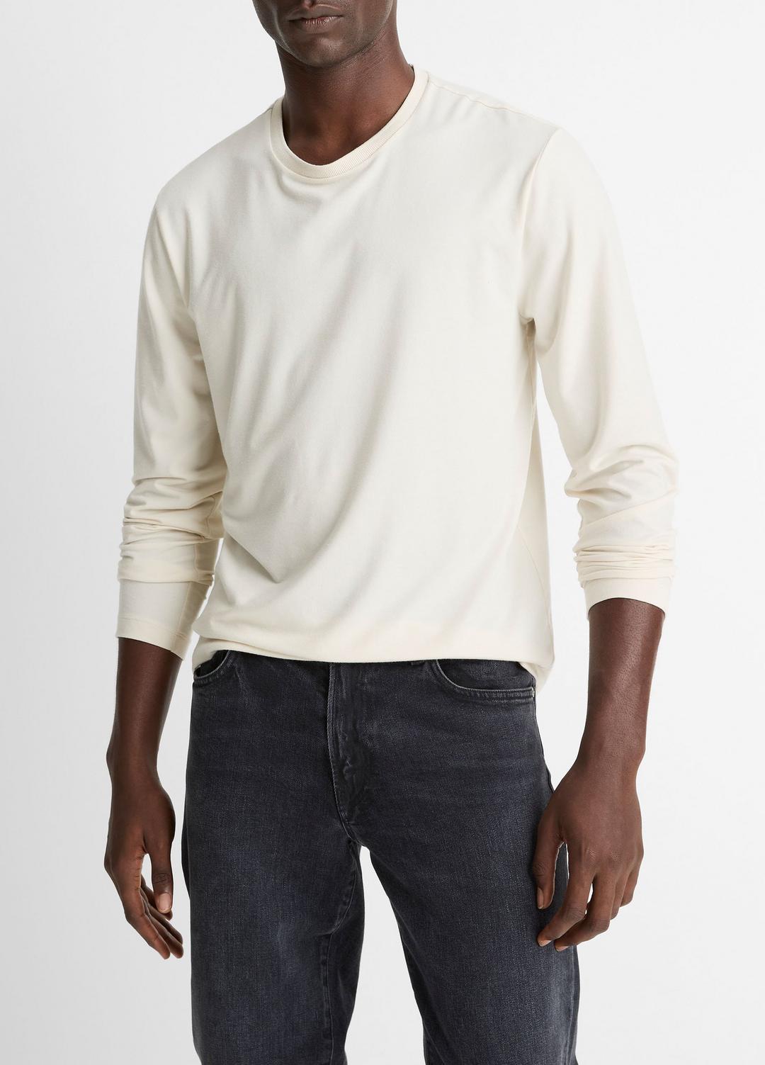 Triblend Jersey Long-Sleeve T-Shirt in Long Sleeve - BONE | VINCE Men