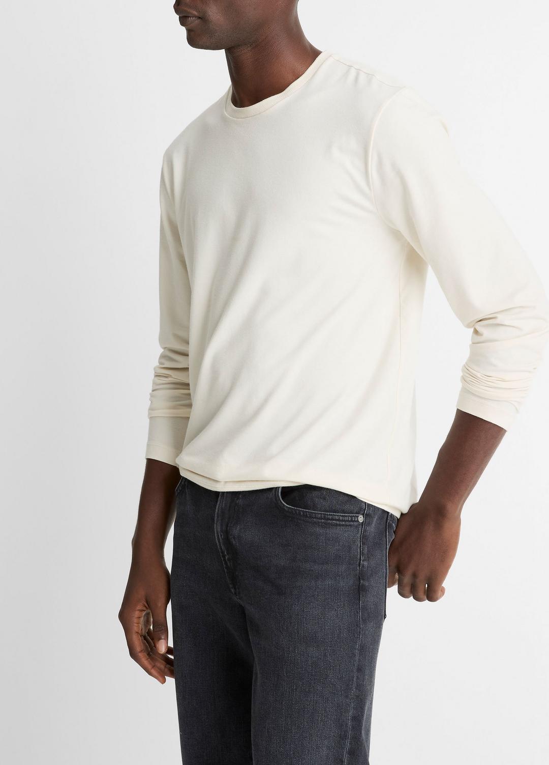 Triblend Jersey Long-Sleeve T-Shirt in Long Sleeve - BONE | VINCE Men