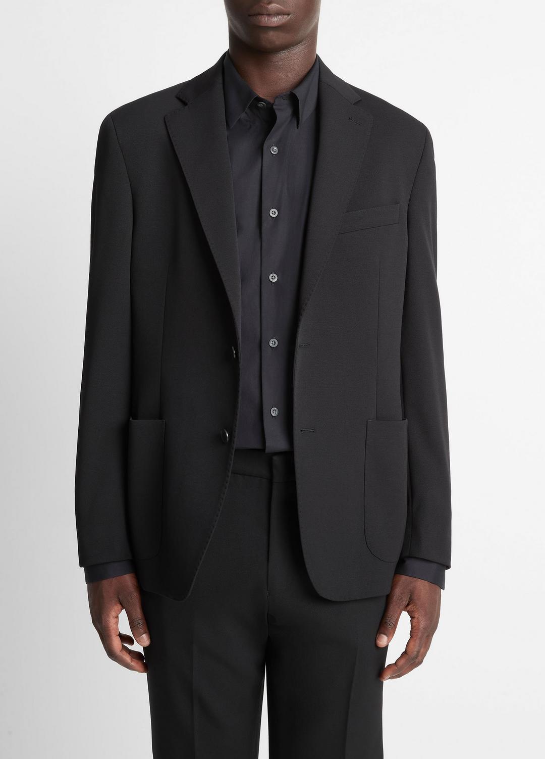 Stretch-Wool Relaxed Sport Coat in Blazers - BLACK | VINCE Men