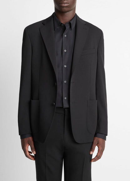 Stretch-Wool Relaxed Sport Coat in Blazers - BLACK | VINCE Men