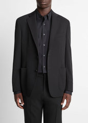 Stretch-Wool Relaxed Sport Coat in Blazers - BLACK | VINCE Men
