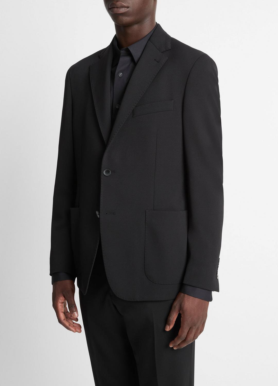 Stretch-Wool Relaxed Sport Coat in Blazers - BLACK | VINCE Men