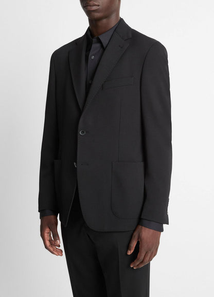 Stretch-Wool Relaxed Sport Coat in Blazers - BLACK | VINCE Men