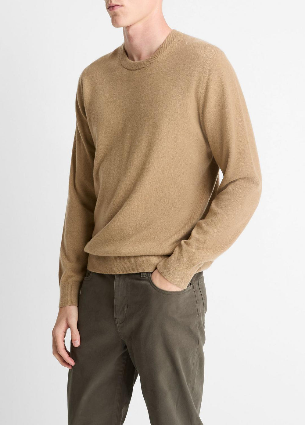 Cashmere Crew Neck Sweater in Crew Neck - CAMELETTO | VINCE Men