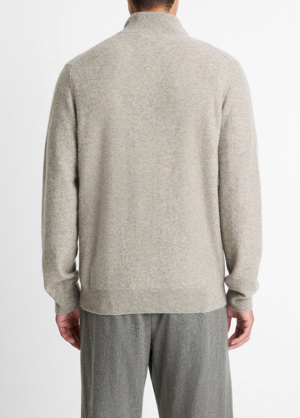 Plush Cashmere Quarter-Zip Sweater in Quarter Zip - HEATHER MOUSE | VINCE Men