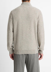 Plush Cashmere Quarter-Zip Sweater in Quarter Zip - HEATHER MOUSE | VINCE Men