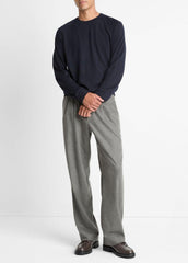Featherweight Wool-Cashmere Crew Neck Sweater in Crew Neck - COASTAL BLUE | VINCE Men
