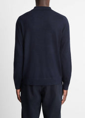 Wool Polo Sweater in Sweaters - COASTAL BLUE | VINCE Men