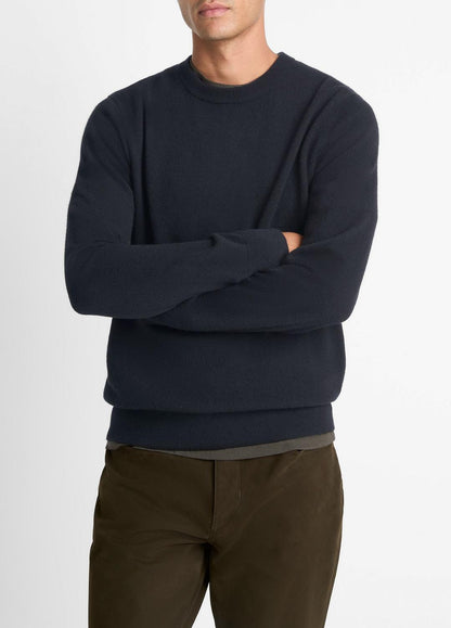 Cashmere Crew Neck Sweater in Crew Neck - COASTAL BLUE | VINCE Men